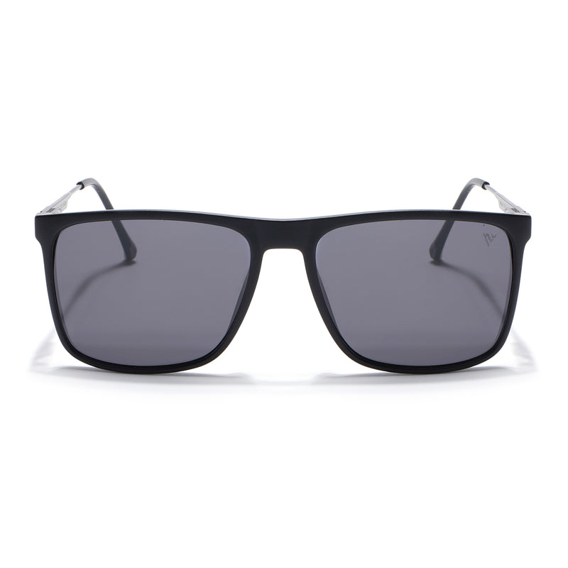 Wayfarer Polarized Sunglasses (Black Lens | Matt Black Frame - PMG5049)