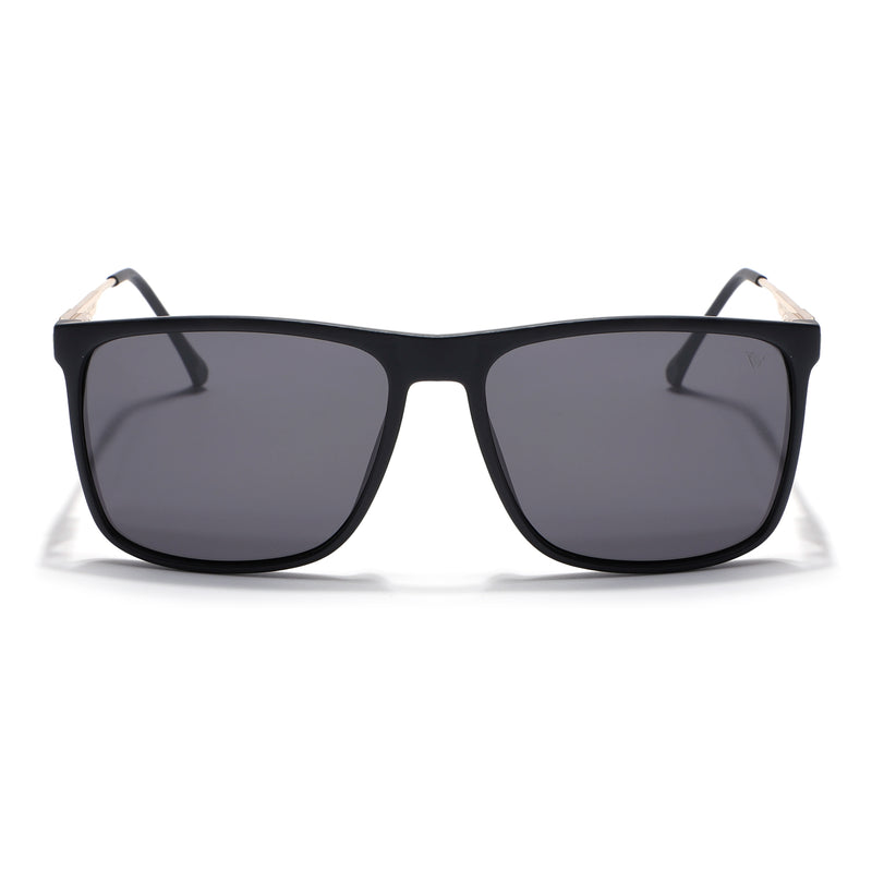 Wayfarer Polarized Sunglasses (Black Lens | Matt Black Frame - PMG5050)