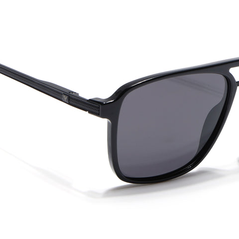 Nexus | Wayfarer Polarized Sunglasses (Black Lens | Shine Black Frame - PMG5052)