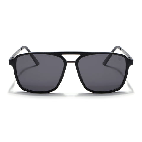 Nexus | Wayfarer Polarized Sunglasses (Black Lens | Matt Black Frame - PMG5053)