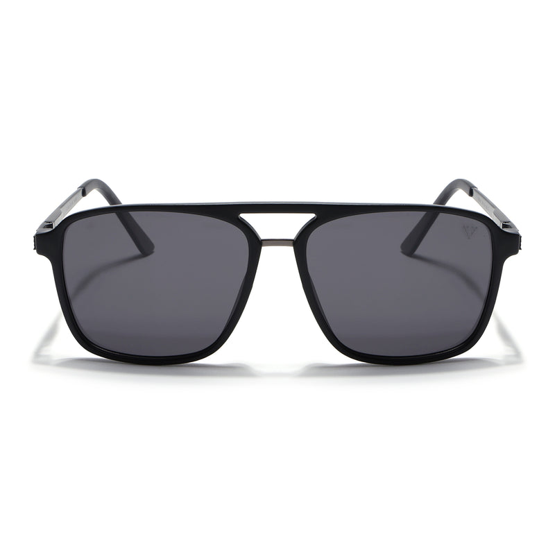 Nexus | Wayfarer Polarized Sunglasses (Black Lens | Matt Black Frame - PMG5053)