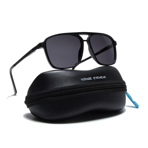 Nexus | Wayfarer Polarized Sunglasses (Black Lens | Matt Black Frame - PMG5053)