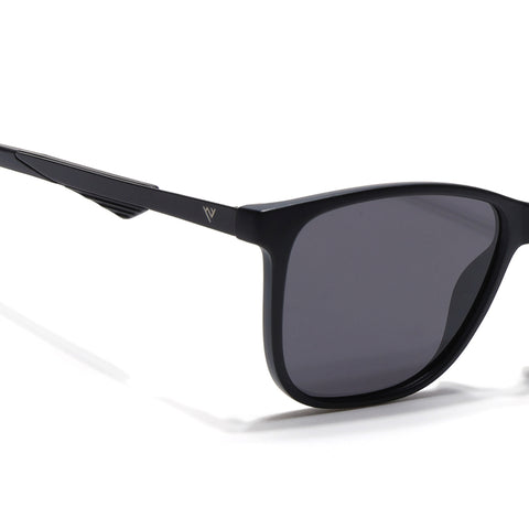 Wayfarer Polarized Sunglasses (Black Lens | Matt Black Frame - PMG5057)