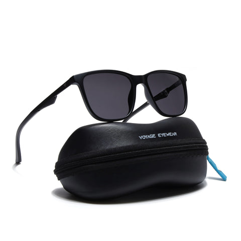 Wayfarer Polarized Sunglasses (Black Lens | Matt Black Frame - PMG5057)