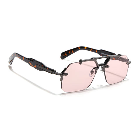 Hawk III | Smoke Rose Wayfarer Sunglasses | Gun Metal Frame & Nylon Lenses - MG9135