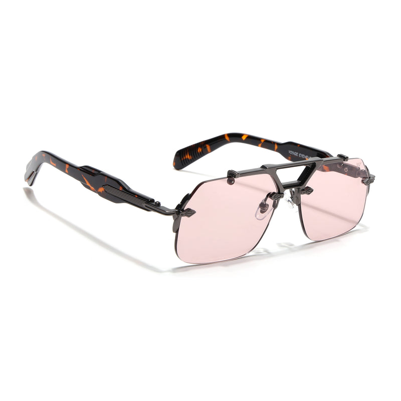 Hawk III | Smoke Rose Wayfarer Sunglasses | Gun Metal Frame - MG9135