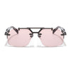Hawk III | Smoke Rose Wayfarer Sunglasses | Gun Metal Frame - MG9135