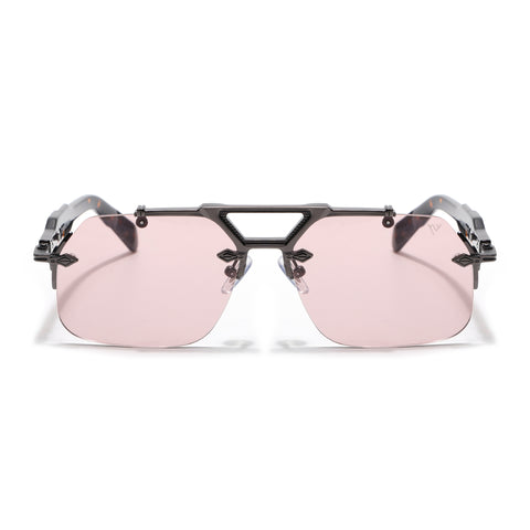 Hawk III | Smoke Rose Wayfarer Sunglasses | Gun Metal Frame & Nylon Lenses - MG9135