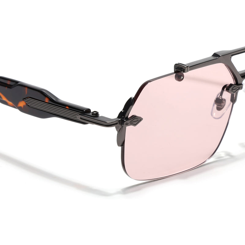Hawk III | Smoke Rose Wayfarer Sunglasses | Gun Metal Frame - MG9135