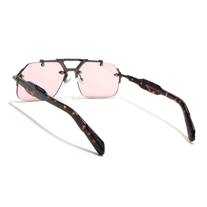 Hawk III | Smoke Rose Wayfarer Sunglasses | Gun Metal Frame - MG9135