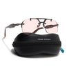 Hawk III | Smoke Rose Wayfarer Sunglasses | Gun Metal Frame - MG9135