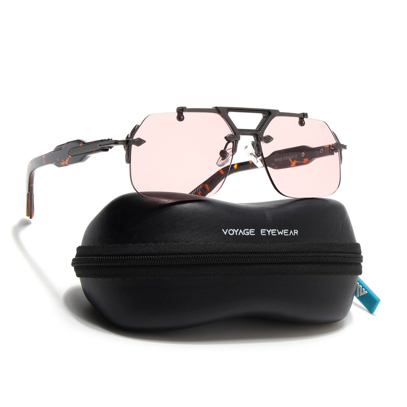 Hawk III | Smoke Rose Wayfarer Sunglasses | Gun Metal Frame - MG9135