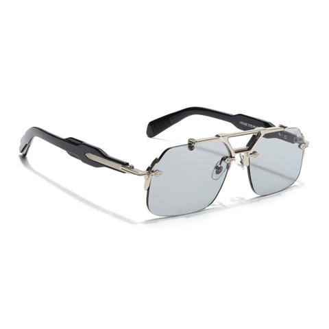Hawk III | Black Wayfarer Sunglasses | Silver Frame & Nylon Lenses - MG9136