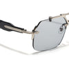 Hawk III | Black Wayfarer Sunglasses | Silver Frame - MG9136