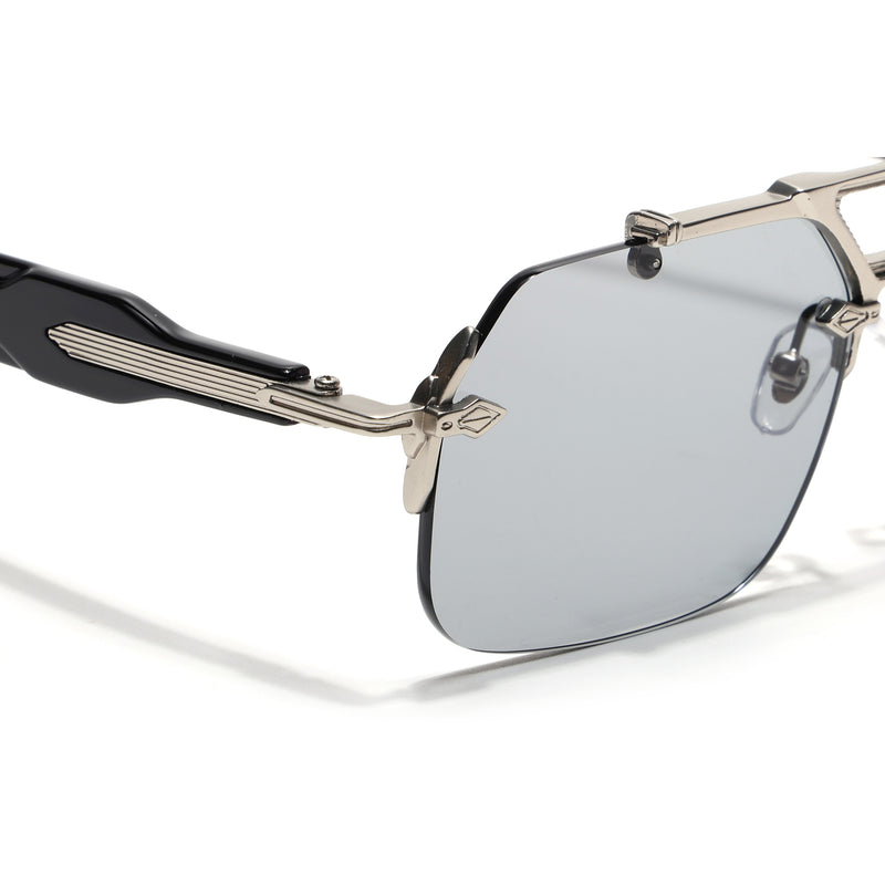 Hawk III | Black Wayfarer Sunglasses | Silver Frame - MG9136