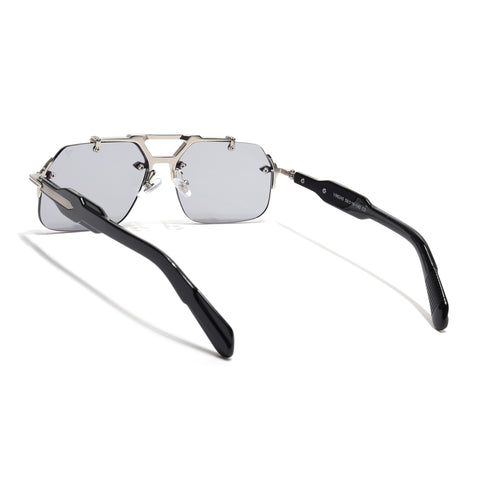 Hawk III | Black Wayfarer Sunglasses | Silver Frame & Nylon Lenses - MG9136