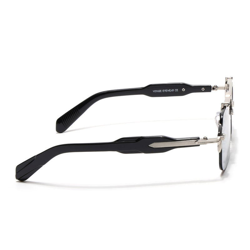 Hawk III | Black Wayfarer Sunglasses | Silver Frame - MG9136