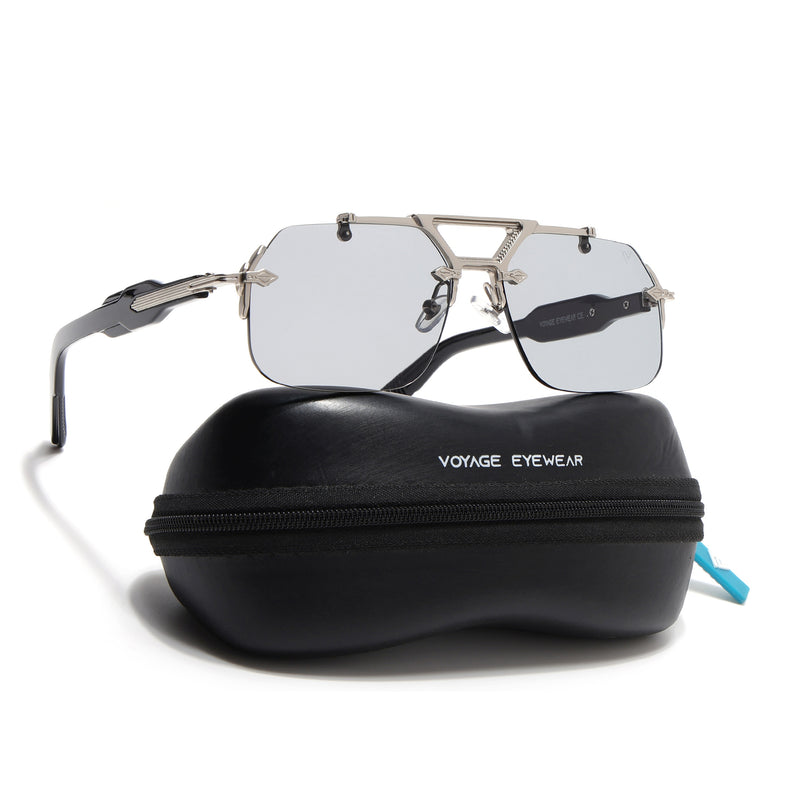 Hawk III | Black Wayfarer Sunglasses | Silver Frame - MG9136