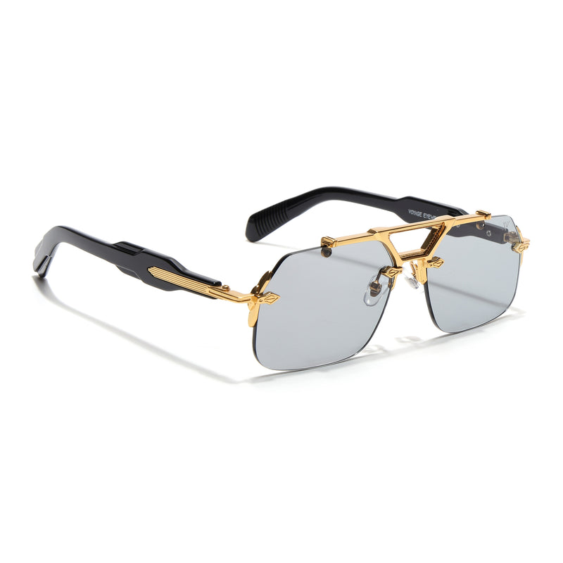 Hawk III | Black Wayfarer Sunglasses | Golden Frame - MG9137
