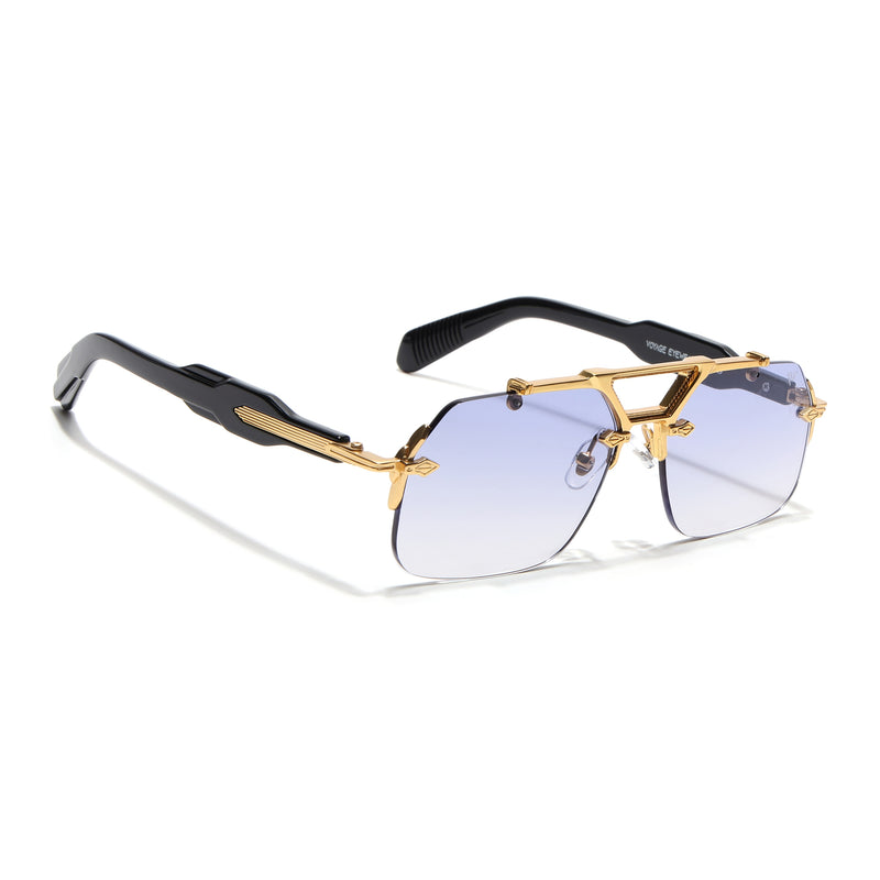 Hawk III | Grey Wayfarer Sunglasses | Golden Frame - MG9138