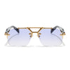 Hawk III | Grey Wayfarer Sunglasses | Golden Frame - MG9138