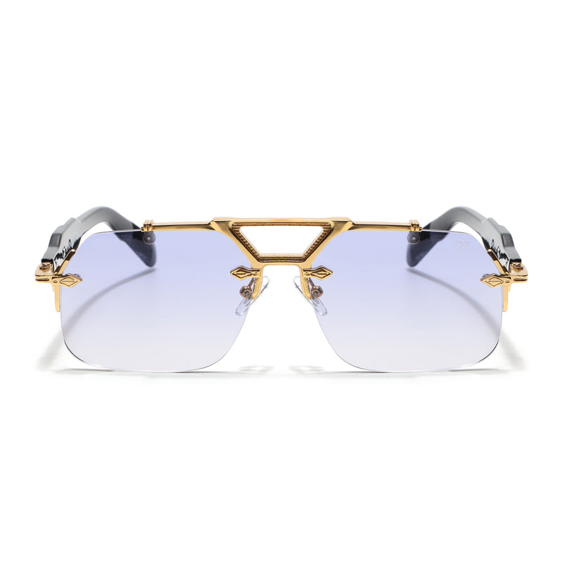 Hawk III | Grey Wayfarer Sunglasses | Golden Frame - MG9138