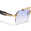 Hawk III | Grey Wayfarer Sunglasses | Golden Frame - MG9138