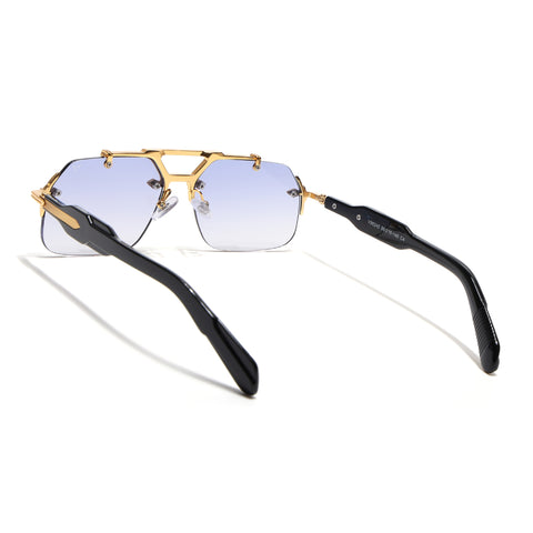 Hawk III | Light Blue Wayfarer Sunglasses | Golden Frame & Nylon Lenses - MG9138