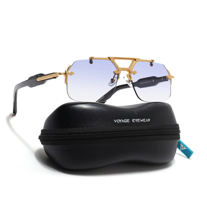 Hawk III | Grey Wayfarer Sunglasses | Golden Frame - MG9138