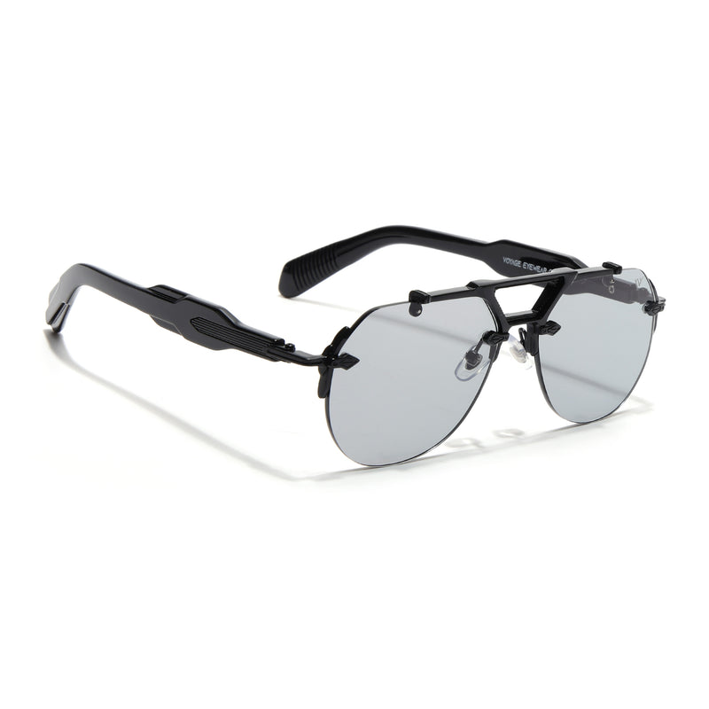 Hawk II | Black Aviator Sunglasses | Black Frame - MG9140