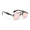 Hawk II | Smoke Rose Aviator Sunglasses | Gun Metal Frame - MG9141