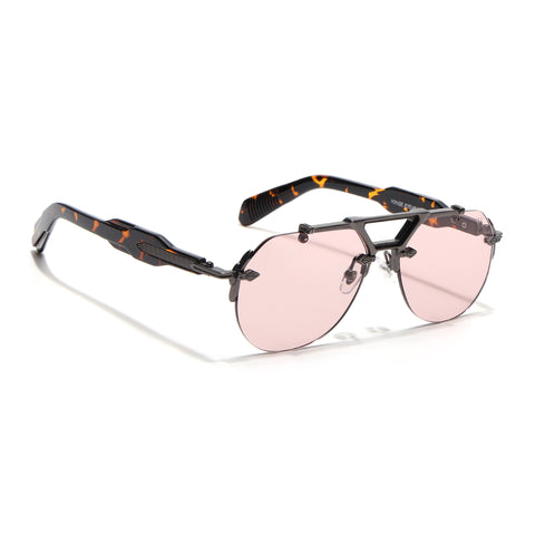 Hawk II | Smoke Rose Aviator Sunglasses | Gun Metal Frame & Nylon Lenses - MG9141