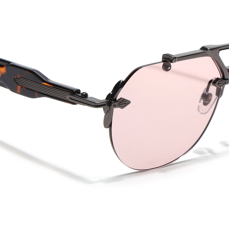 Hawk II | Smoke Rose Aviator Sunglasses | Gun Metal Frame - MG9141
