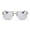 Hawk II | Black Aviator Sunglasses | Silver Frame - MG9142