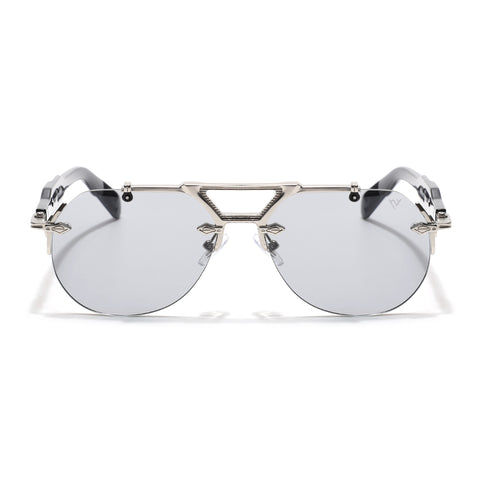 Hawk II | Black Aviator Sunglasses | Silver Frame & Nylon Lenses - MG9142