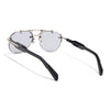 Hawk II | Black Aviator Sunglasses | Silver Frame - MG9142
