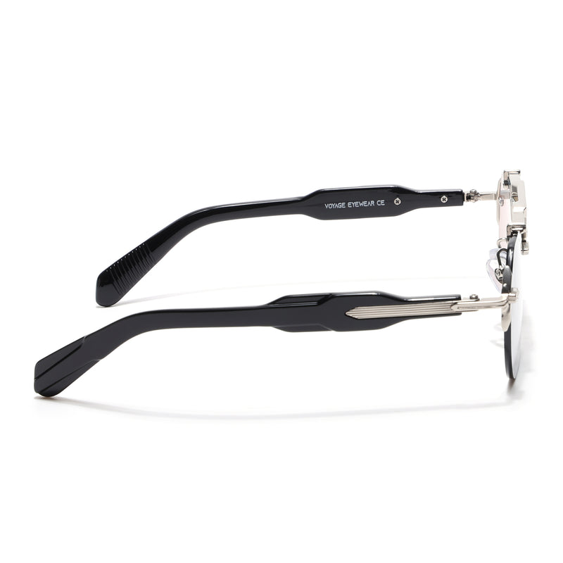 Hawk II | Black Aviator Sunglasses | Silver Frame - MG9142
