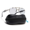 Hawk II | Black Aviator Sunglasses | Silver Frame - MG9142