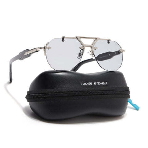 Hawk II | Black Aviator Sunglasses | Silver Frame & Nylon Lenses - MG9142