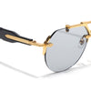 Hawk II | Black Aviator Sunglasses | Golden Frame - MG9143