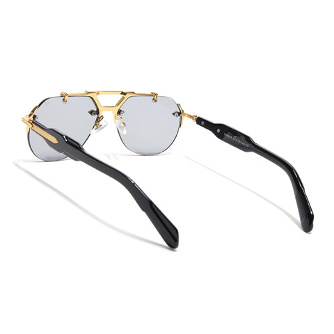 Hawk II | Black Aviator Sunglasses | Golden Frame & Nylon Lenses - MG9143