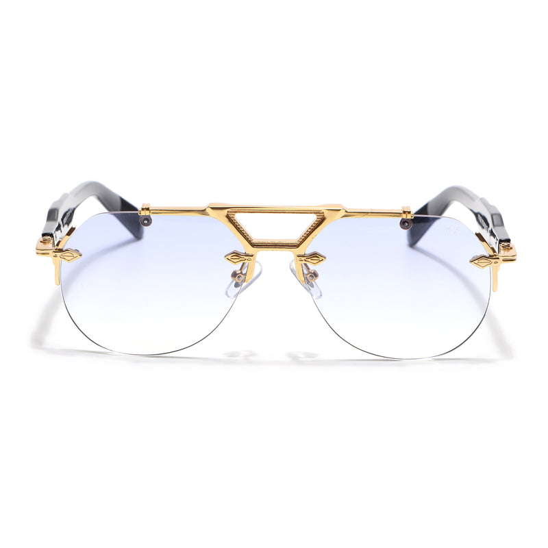 Hawk II | Grey Aviator Sunglasses | Golden Frame - MG9144