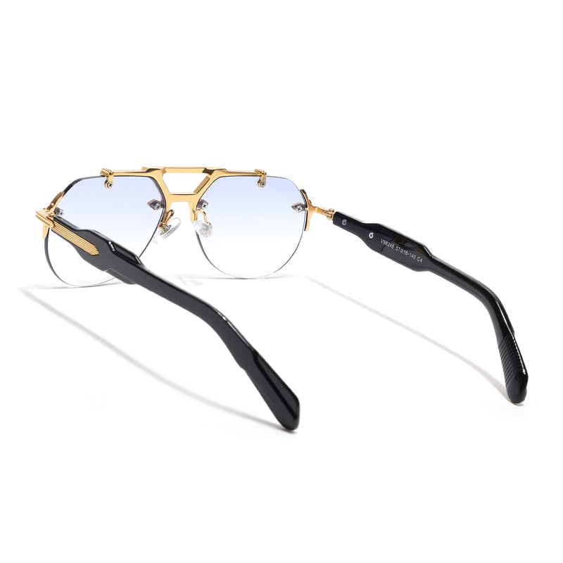 Hawk II | Grey Aviator Sunglasses | Golden Frame - MG9144