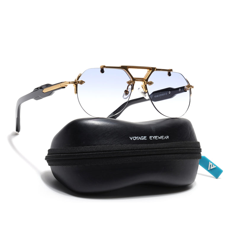 Hawk II | Grey Aviator Sunglasses | Golden Frame - MG9144