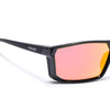 Rectangle Polarized Sunglasses | Orange Lens | Shine Black Frame - PMG6798
