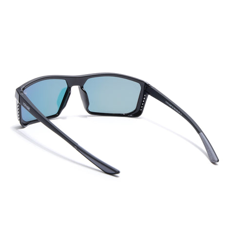Rectangle Polarized Sunglasses | Orange Lens | Shine Black Frame - PMG6798