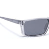 Rectangle Polarized Sunglasses | Black Lens | Grey Frame - PMG6799