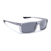 Rectangle Polarized Sunglasses | Black Lens | Grey Frame - PMG6799