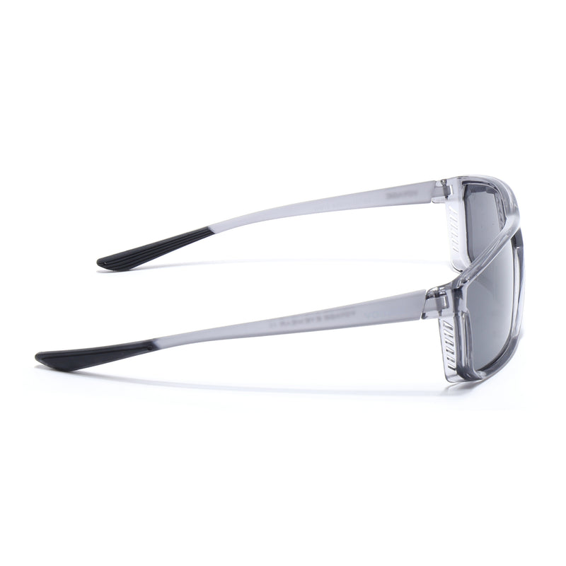 Rectangle Polarized Sunglasses | Black Lens | Grey Frame - PMG6799
