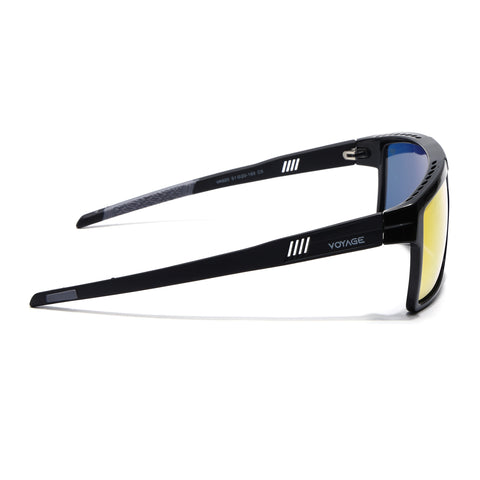 Wayfarer Polarized Sunglasses | Orange Lens | Shine Black Frame - PMG6803